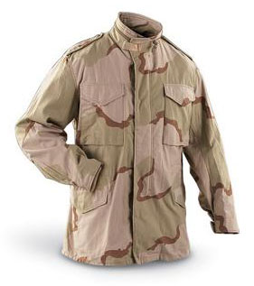 New U.S. Mil-Issue 3 Color Desert Camo M65 Field Jacket